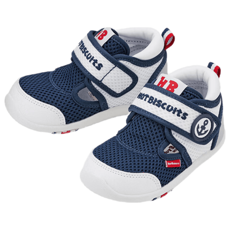 MIKIHOUSE寶寶涼鞋男童二段學步鞋透氣包頭護腳兒童鞋夏款HOTBISCUITS 白色 14 (適合腳長13.5cm)