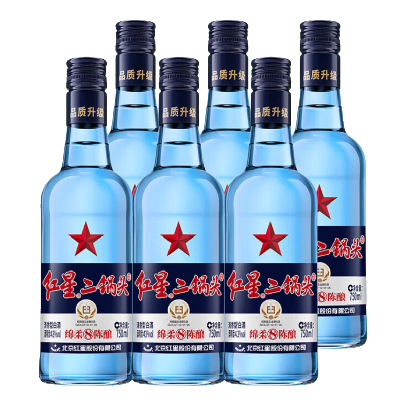 Erguotou/���Ƕ���ͷ ��ƿ����8 43?������ 750ml 6ƿ 225Ԫ