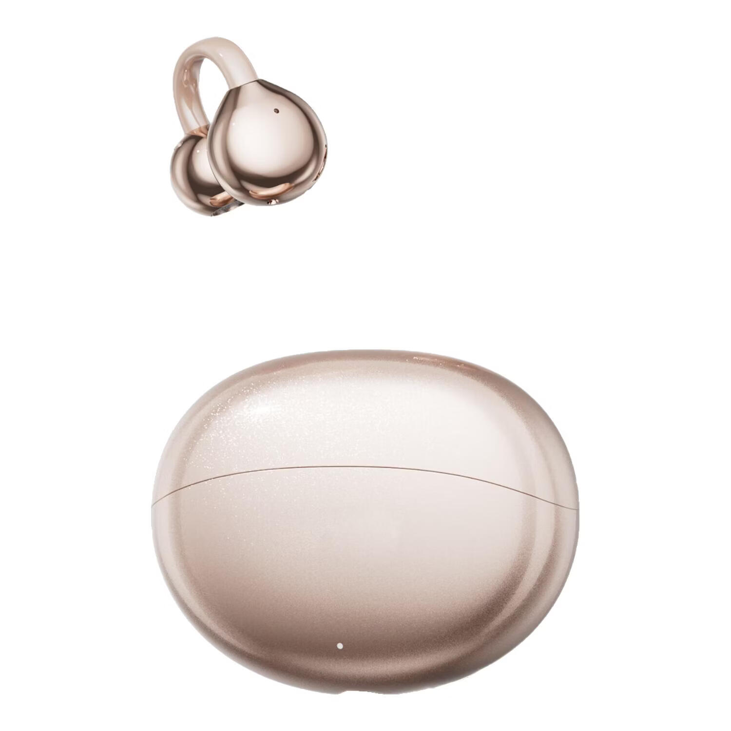 柏耕鸟运动骨传导蓝牙耳机无线不入耳夹耳tws耳机跑步骑行 粉红色 I113