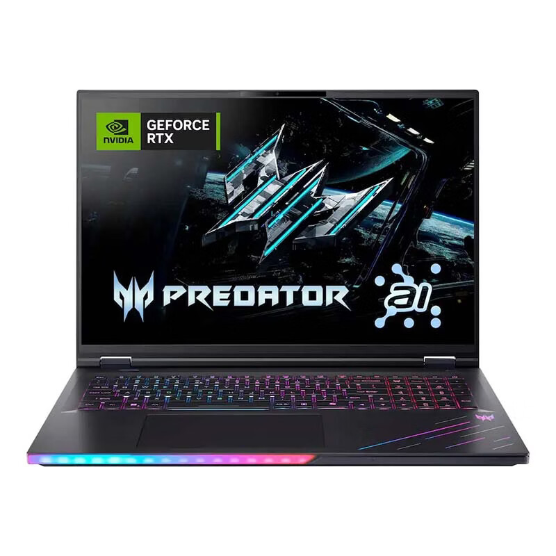 宏碁（acer）笔记本电脑 掠夺者 Helios18 AI 18英寸大屏250 Hz刷新率游戏本 Ultra9 275HX处理器 RTX5080 显卡 PH18-73-90A6 32 GB+1TB