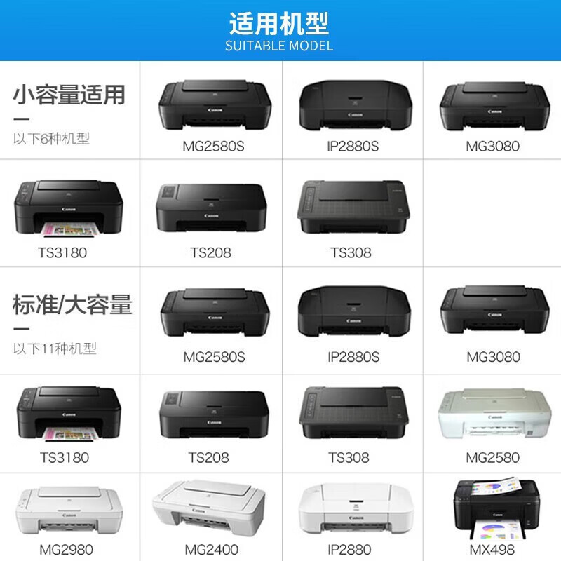 适用原装佳能845S 846S MG2580s 3080 TS3180 3380 3480连供墨盒 846彩色连喷墨盒