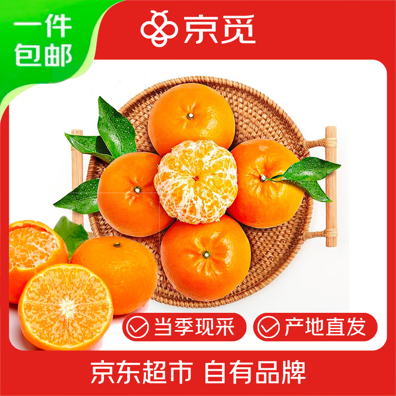 京觅四川高山沃柑 当季新鲜水果橘子 净果4.5斤65mm+源头直发