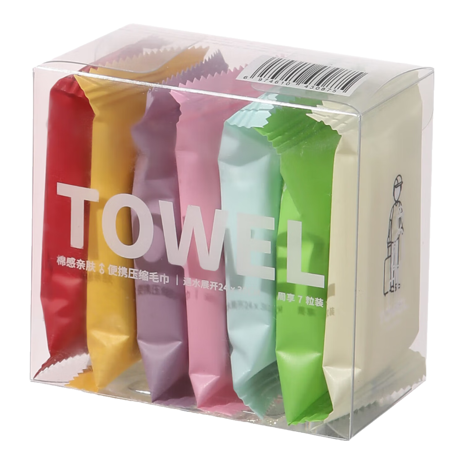 【京东快递】出行必备一次性压缩毛巾便携装 洗脸巾旅行装 【活动专享】压缩毛巾7颗【一盒】