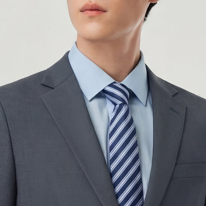 雅戈尔(YOUNGOR)【可机洗绵羊毛莱赛尔】26春夏新款西装外套男西服休闲商务亲肤 灰色VOTN210240DJA上衣 165A 165/88A (推荐55-60公斤)