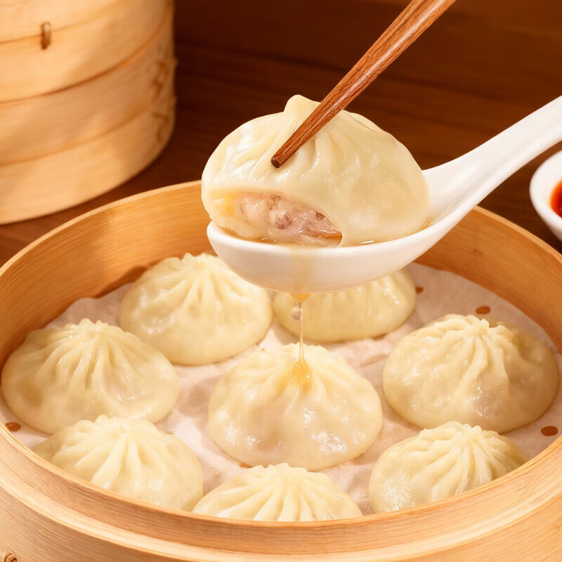 三全 灌汤小笼包子268g/袋 早餐半成品食品早点年货送礼猪肉口味冷链 灌汤小笼包268g×6袋