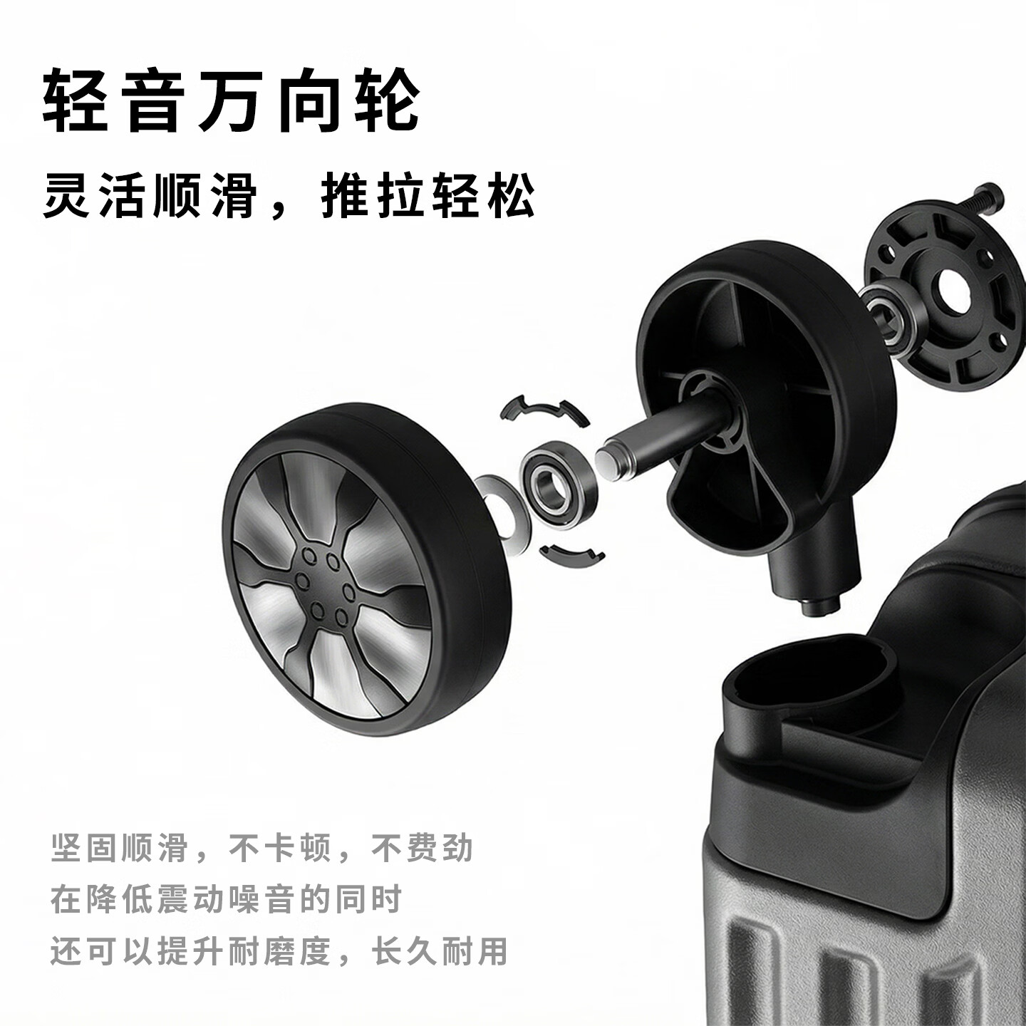安踏(ANTA)行李箱2026新款拉杆箱耐用女生多功能前开盖隐藏式杯架拉链旅行箱 象牙白 27英寸