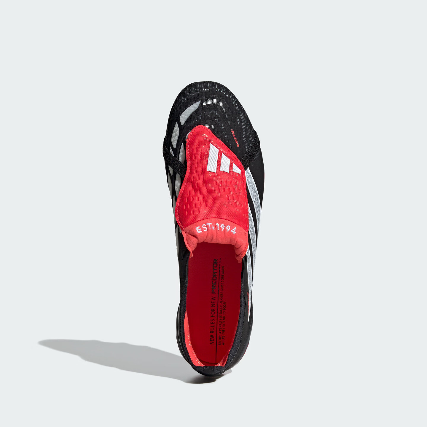 adidas PREDATOR ELITE FT AG人草翻折鞋舌足球鞋男女阿迪达斯 黑色/白色/亮红 41