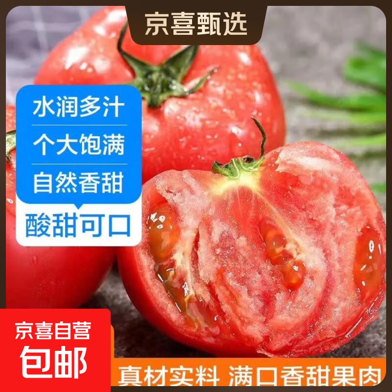 新鲜沙瓤大番茄生吃西红柿减肥早餐即食新鲜蔬菜生鲜单果＞100g 家庭装 4斤 带箱