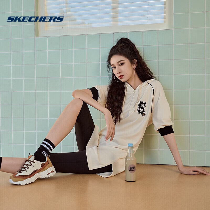 斯凯奇（Skechers）奶茶熊2代丨男女同款春夏老爹鞋潮流复古增高保暖熊猫鞋休闲鞋 【女款】枫糖拿铁/TPNT 36