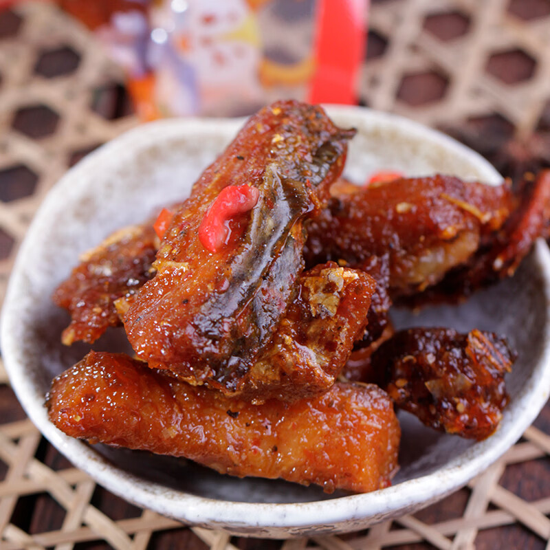 东江福劲辣手撕鱼排东江湖湖南特产熟食开袋即食小吃解馋年味香辣零食 酱香味鱼排200g