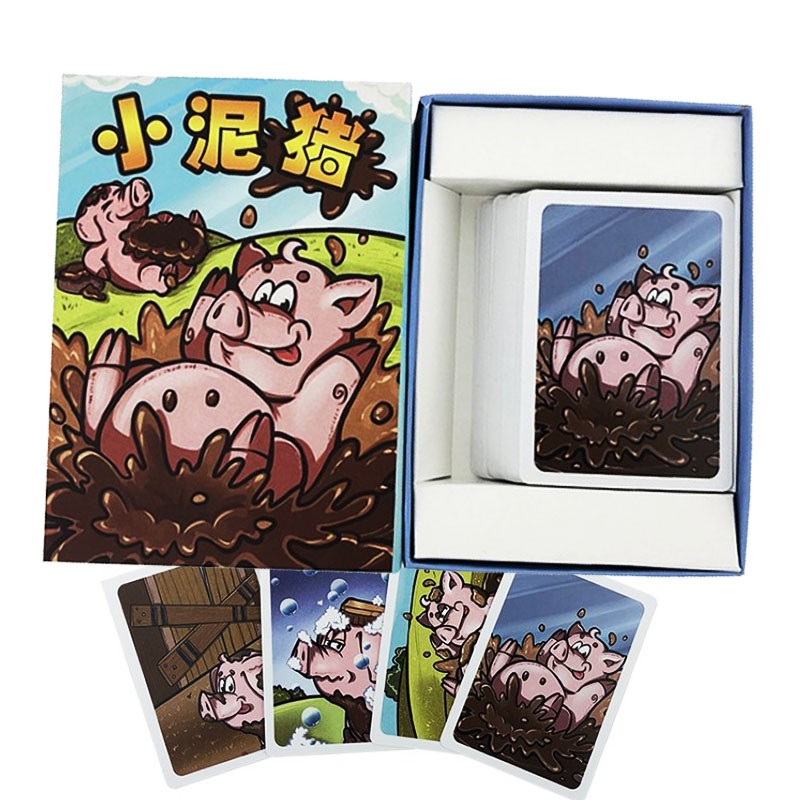 飞行棋你来比划我来猜家庭互动儿童桌游棋牌疯狂小泥巴猪卡牌 小泥猪