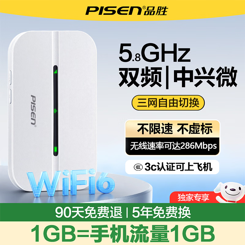 ���ڲ�����Ʒʤ�ƶ�����wifi��������ͨ����2026��������5ghzȫ��ͨ����������wi-fi6������ͨ��忨 ƷʤS3-M��WiFi6+��ͨ��������ר��