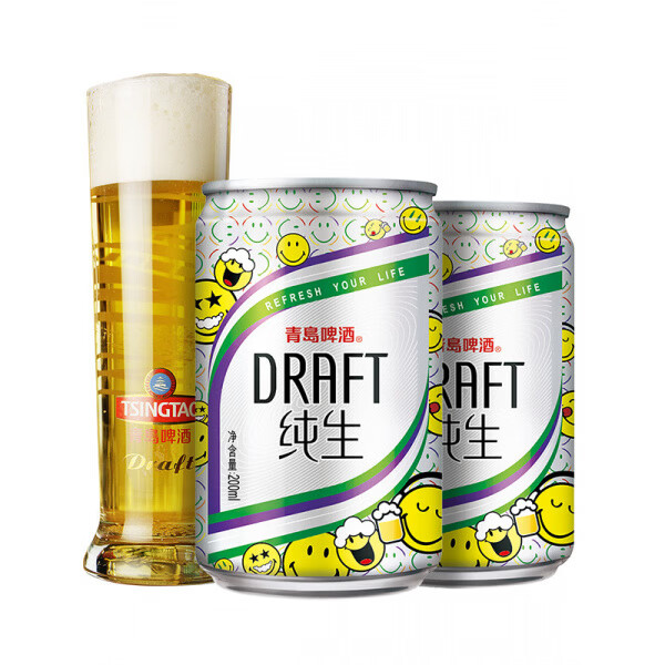 青岛啤酒小啤酒纯生200ml*24听易拉罐迷你小罐啤整箱 200mL 24罐