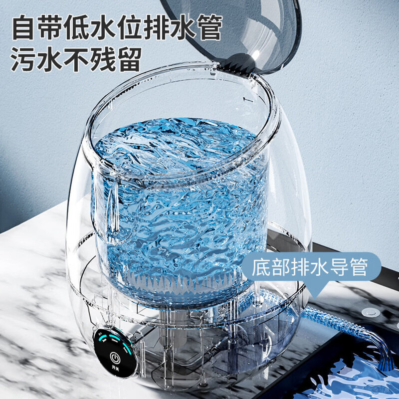 AILUKI【法国】迷你内衣裤洗衣机13L大容量半自动洗脱一体小型家用母婴洗内衣袜子卡通款宝宝衣物神器 旗舰云朵白+洗脱两用+双向涡轮+三档调节+仿手洗 送沥水篮