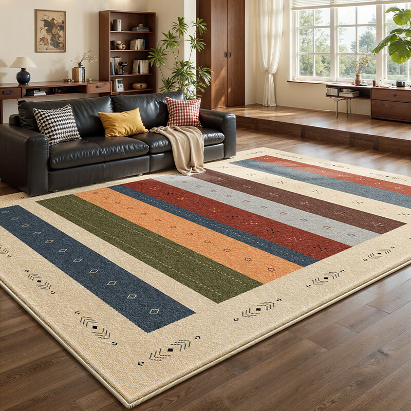 Y U-LIVE地毯客厅2026新款中古复古风免洗可擦免打理包豪斯高级感防水 S仿羊绒-星芒原野 定制请联系客服算价【享优惠】