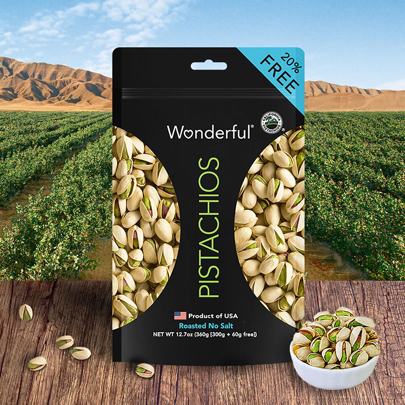 万多福经典无盐味开心果360g加量装 美国加州进口每日坚果休闲零食