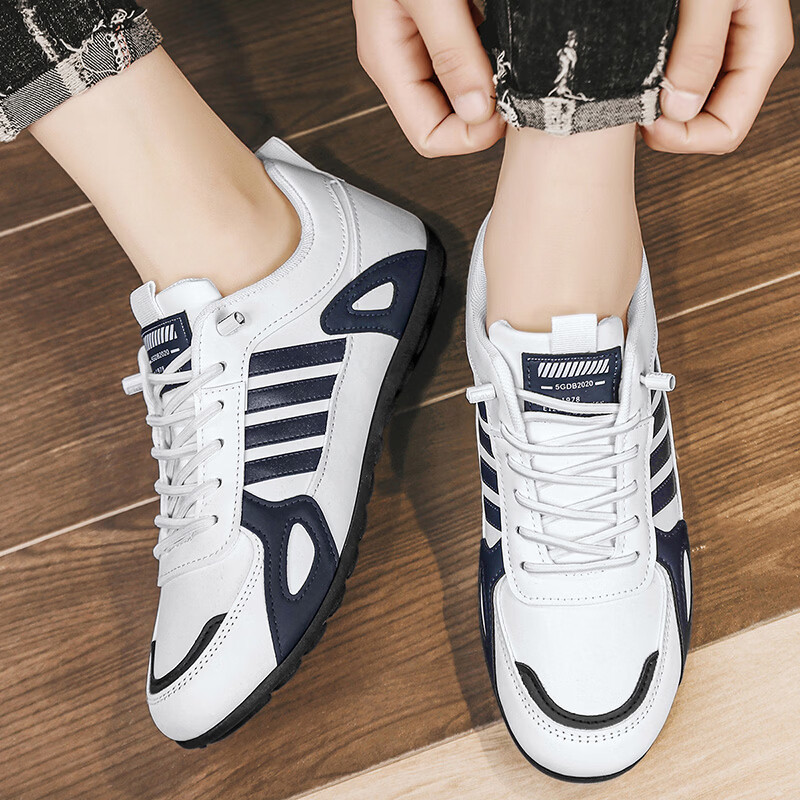 西域骆驼（VANCAMEL）男鞋2025冬季新款舒适防滑运动跑步休闲阿甘鞋时尚百搭潮流鞋子男 【官方正品 质量保证】白色配色 43