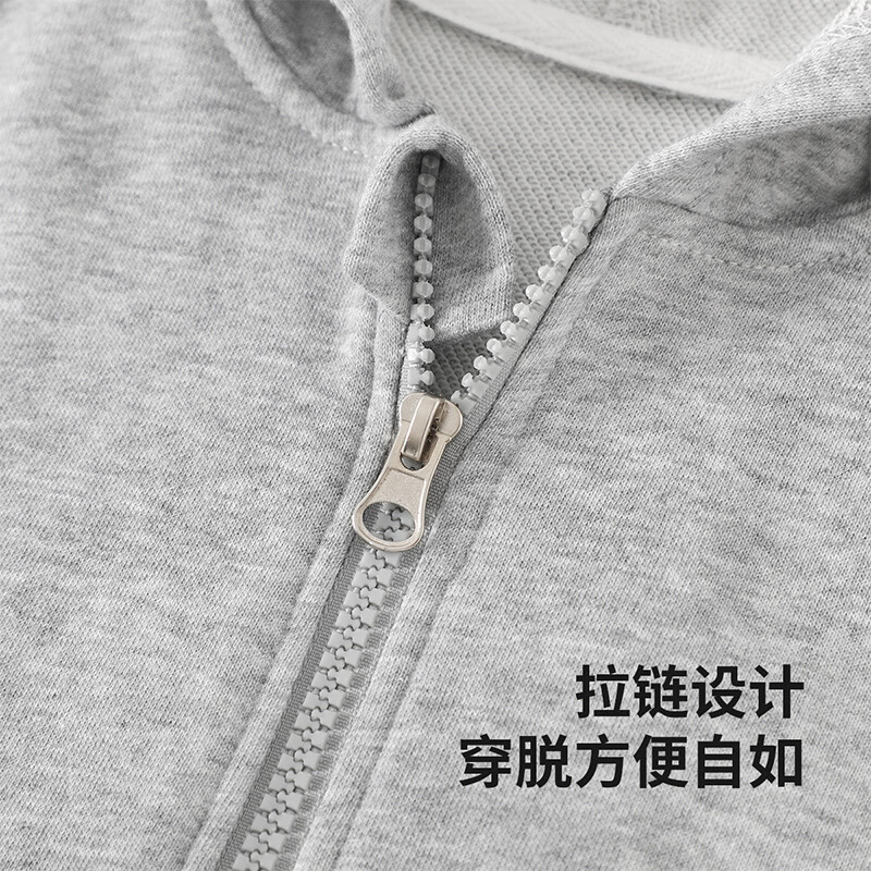 迷你木木屋儿童外套春季新款男童女童连帽卫衣宝宝春装休闲舒适 浅蓝 汪汪小狗 130