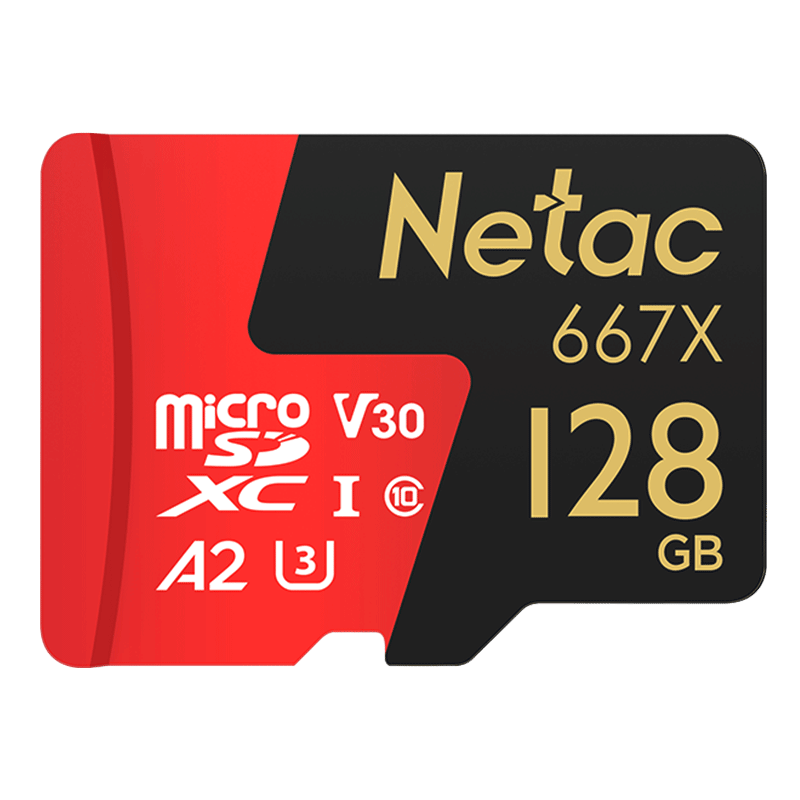 Netac 朗科 P500 超至尊 PRO Micro-SD存储卡 128GB（V30、U3、A2）