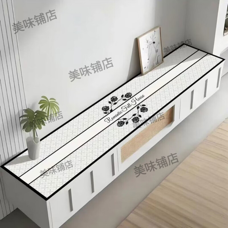 新货免洗防油酒柜电视柜垫子茶几防烫餐边柜入户鞋柜长方形桌垫防 一生一世 0*80默认小圆角