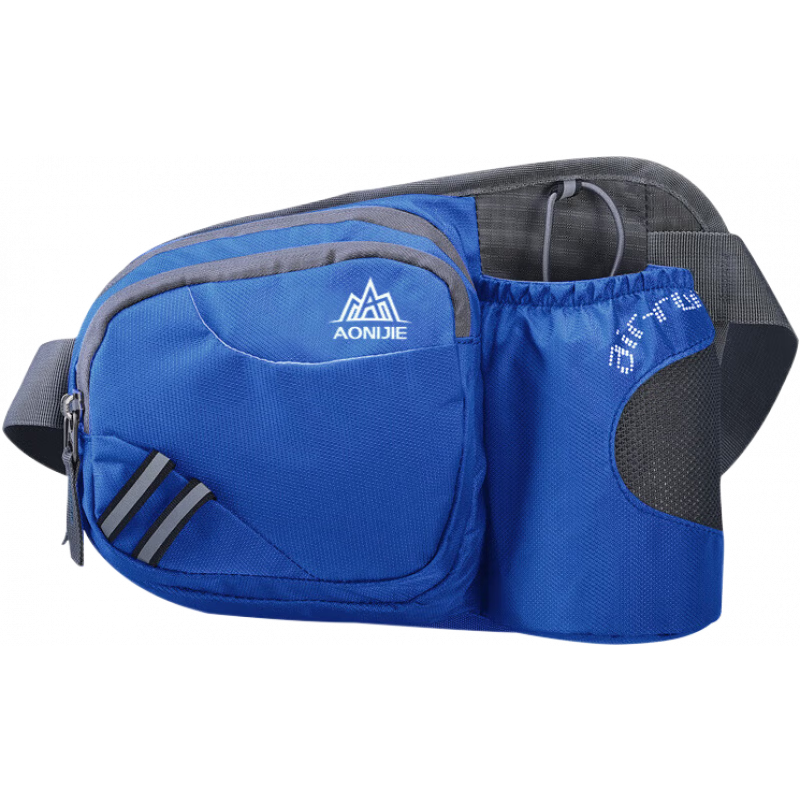 奧尼捷戶外運動水壺腰包男女登山騎行越野跑步專用裝備腰包手機袋 藍色 均碼
