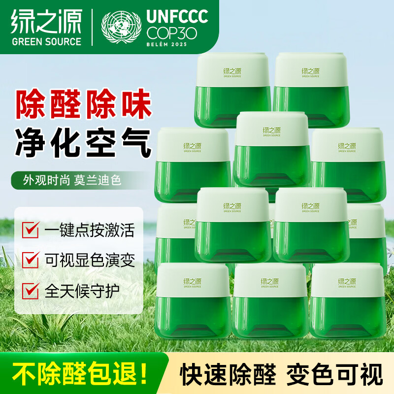 绿之源点净除醛罐 200g小绿罐去甲醛果冻除醛魔盒 新房新车甲醛清除剂 14罐丨点净除醛罐 200g 1盒