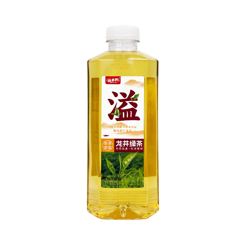 百多利龙井绿茶原味茶饮料900ml*12瓶整箱甄选浙江龙井原茶萃取茶香四溢 龙井绿茶原味茶900ml*12瓶/箱