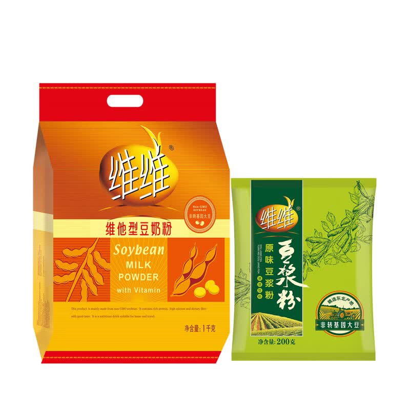 维维维他型豆奶粉原味豆浆粉1200g 多重营养早餐代餐 非转基因大豆