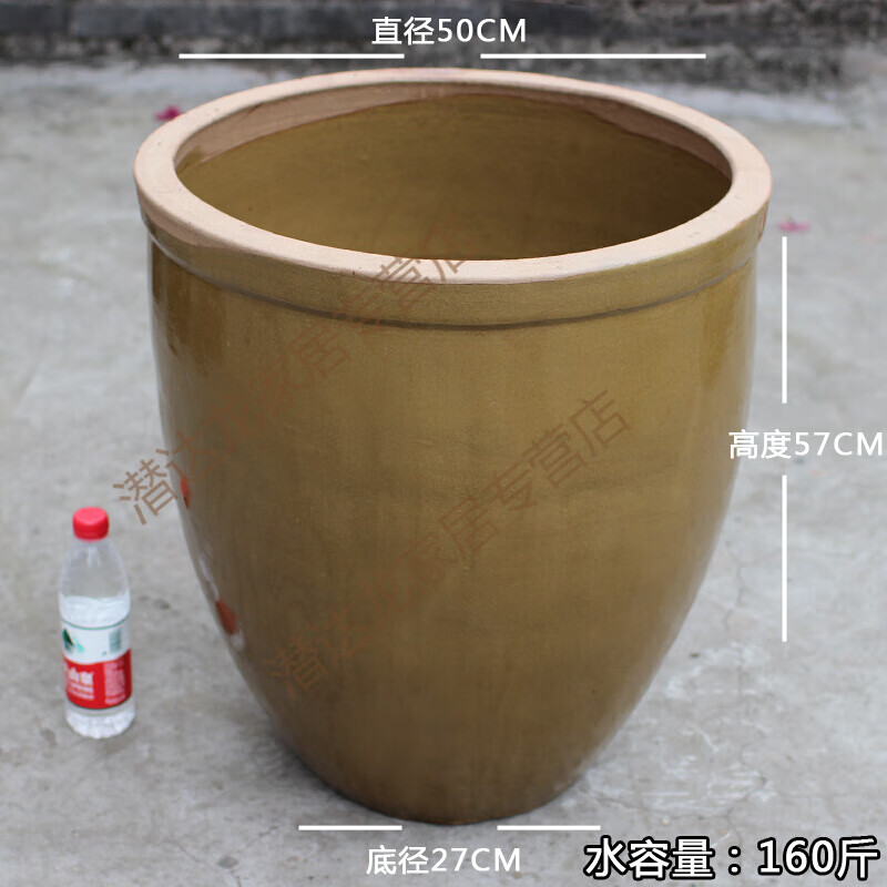 大水缸粗陶地缸陶瓷家用厨房养鱼庭院睡莲荷花金鱼缸酸菜缸小水缸 装