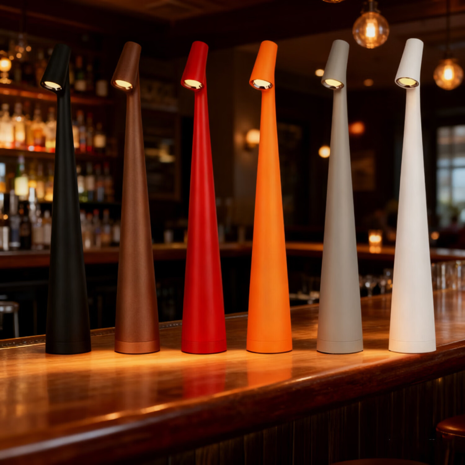 北欧创意充电台灯桌面阅读看书护眼台灯装饰氛围小夜灯卧室床头灯 纯洁-白 暖光-2400毫安【8-24H】