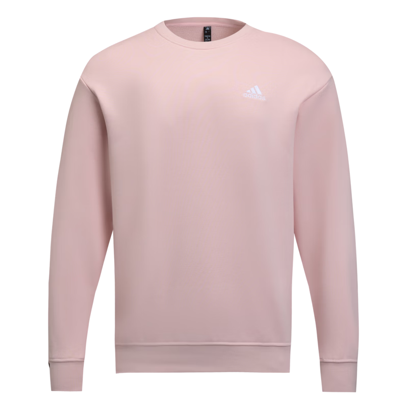 adidas休闲加厚圆领运动卫衣套头衫男女阿迪达斯官方轻运动   浅粉   XL
