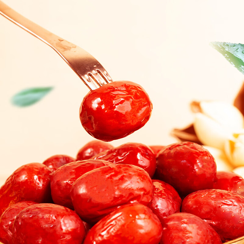 好想你_免洗红枣 新疆大枣免洗即食泡茶煮粥 办公室休闲孕妇零食节日 一级免洗红枣500g*2袋