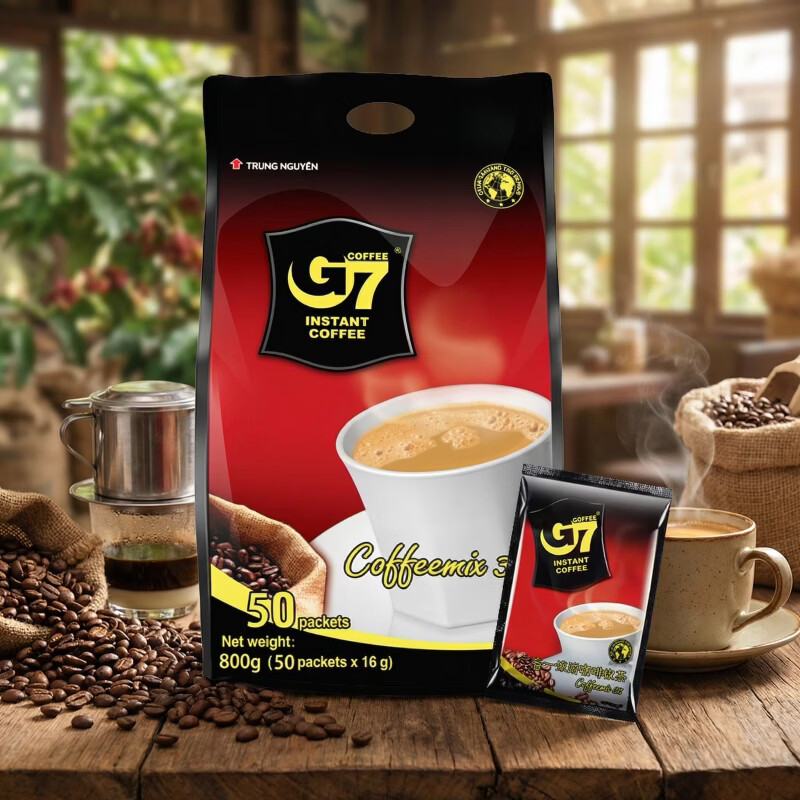 中原（TRUNG NGUYEN）三合一速溶咖啡800g(16克×50包) 越南进口 可冲50杯