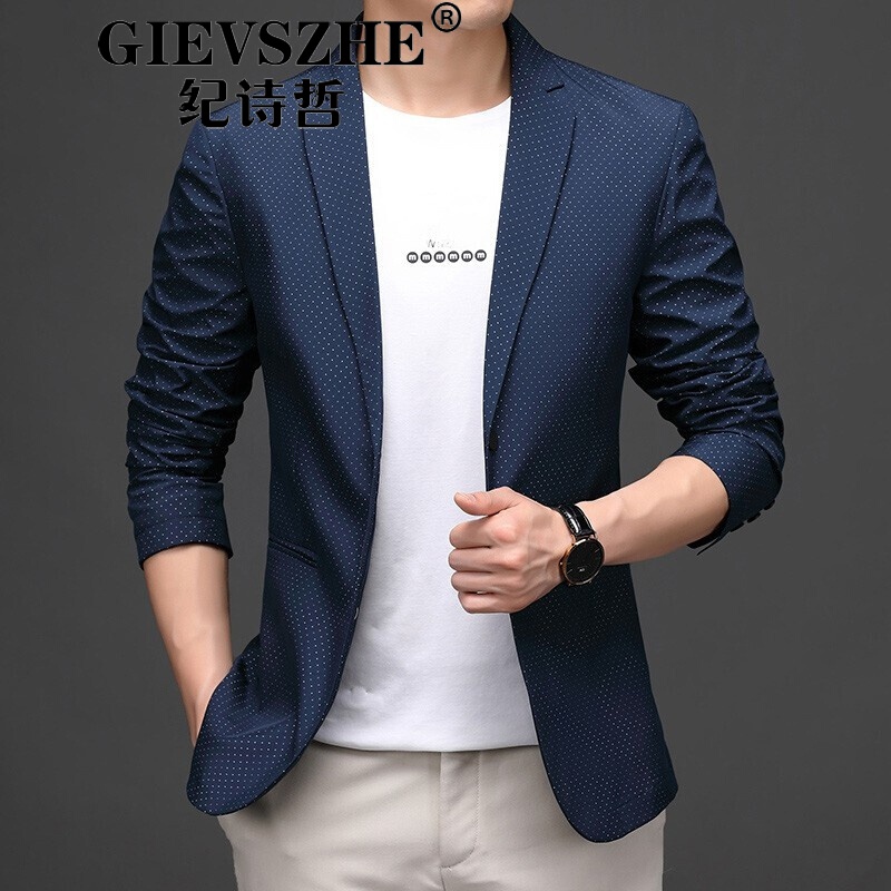 纪诗哲高档品牌休闲西服男春秋季韩版便西商务单西男士小西装外套薄