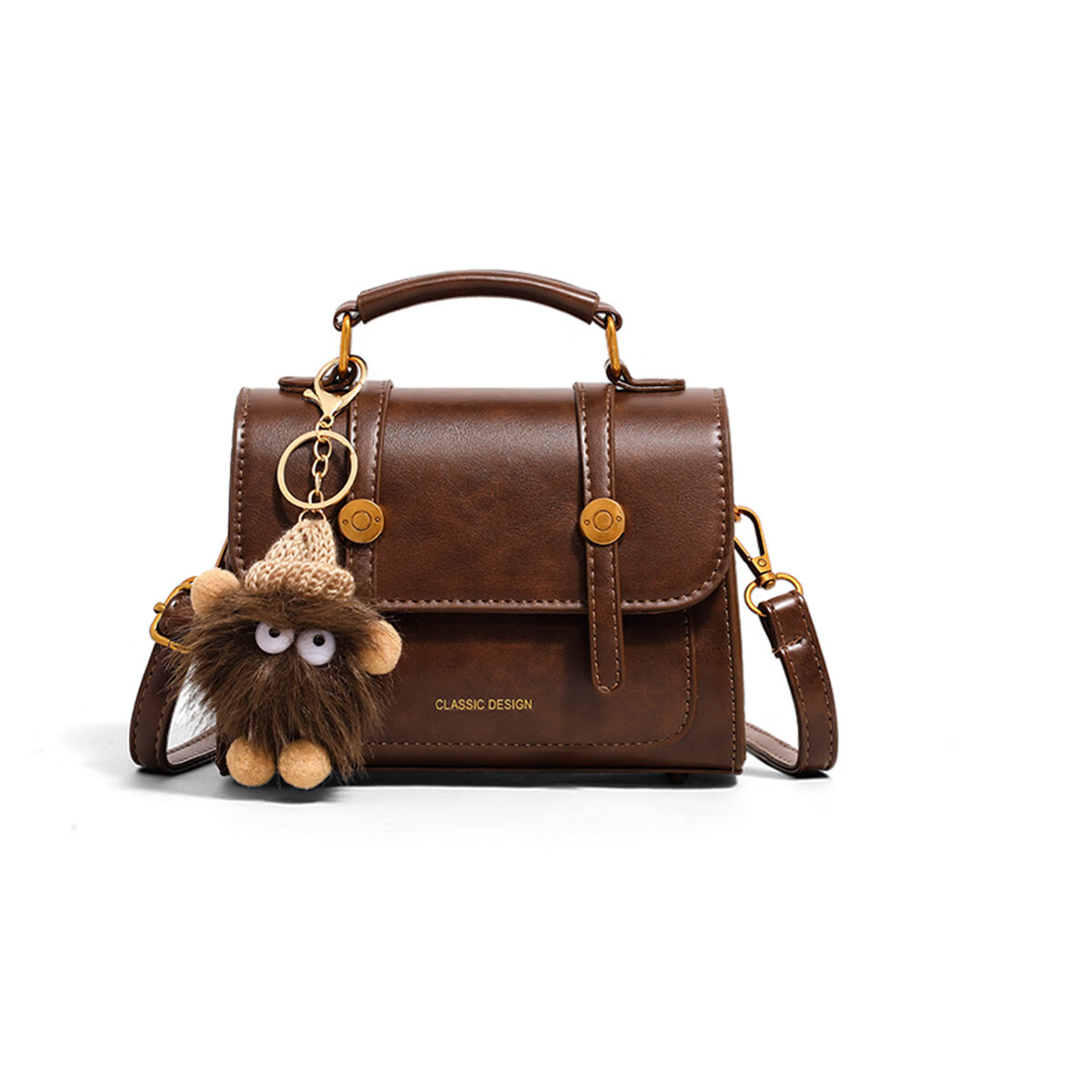 纪诗哲（GIEVSZHE）品牌轻奢侈包包女款2026女士手提剑桥包送老婆女友女神节生日礼物 棕色 品牌礼盒装