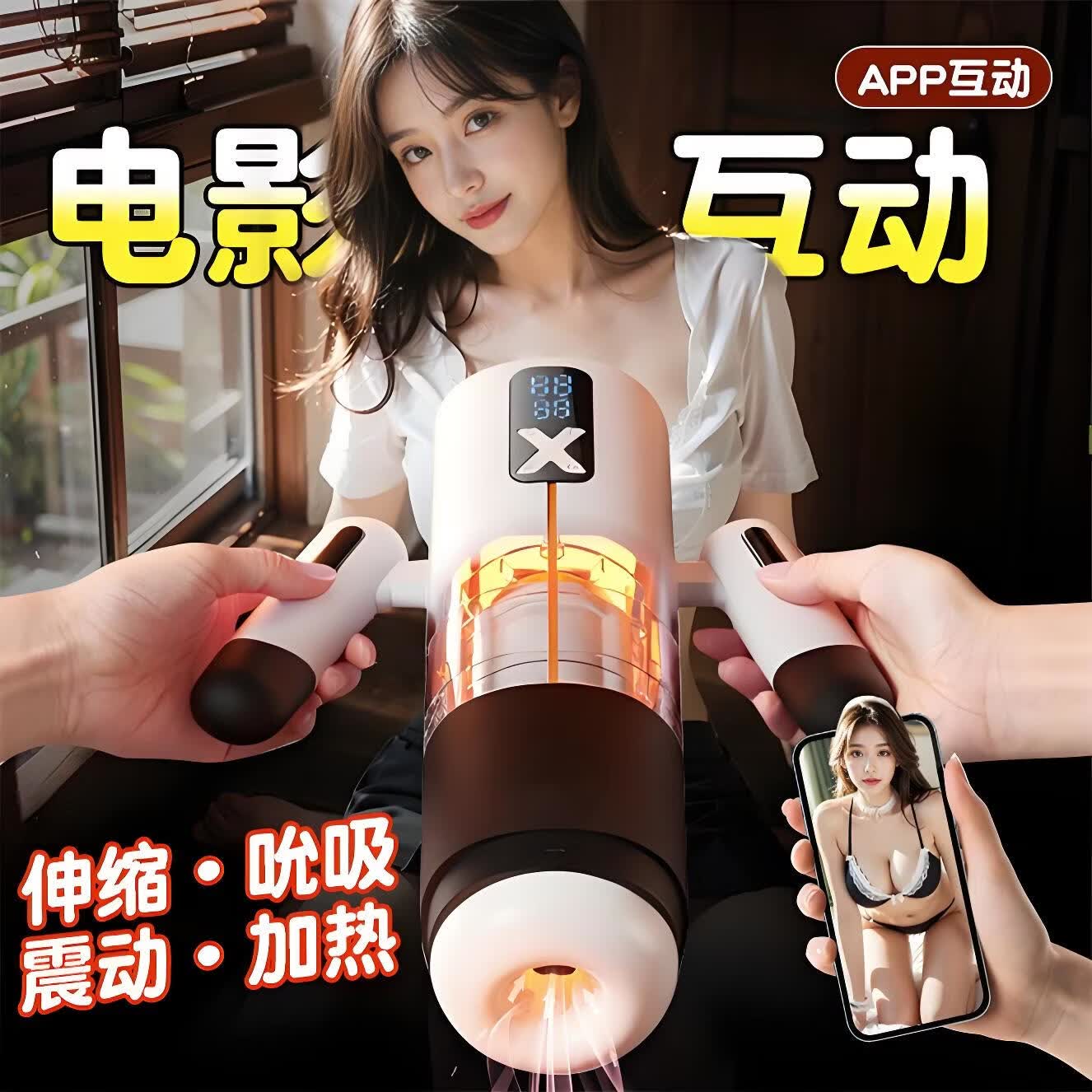 谜姬飞机杯男生专用全自动男人自慰情趣成人用品1:1生理阴道还原洞洞 APP动捕互动伸缩吮吸加热震动玩具男士自吸斐济圣杯
