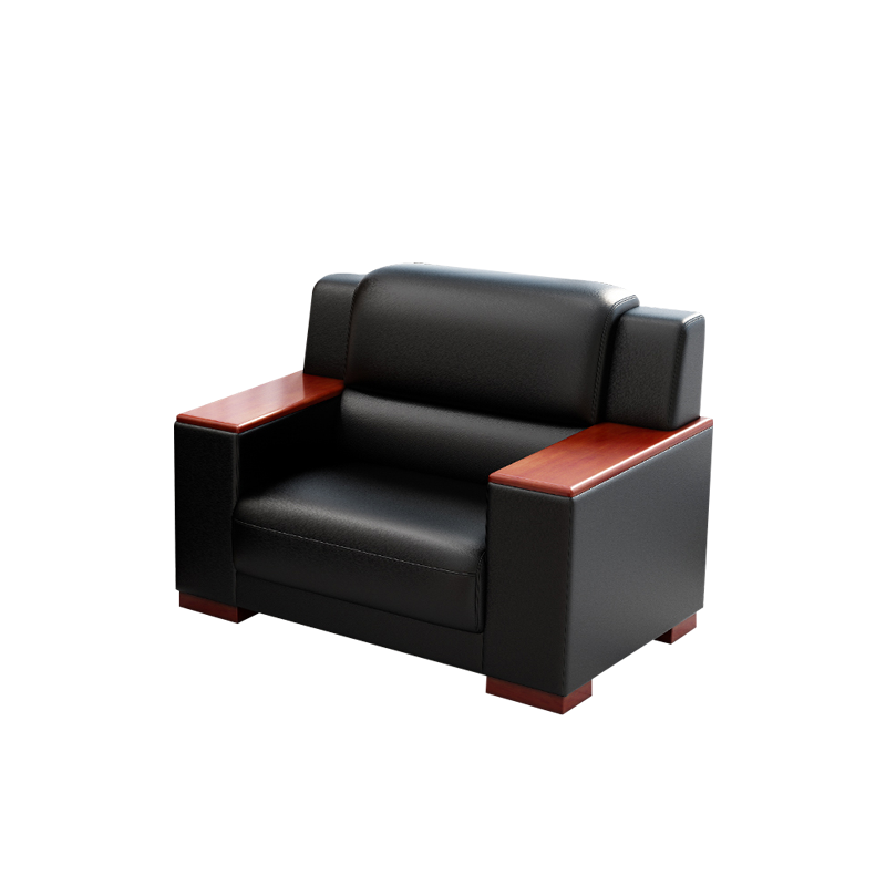 锡田 办公家具 办公沙发茶几组合会客接待沙发现代简约商务洽谈沙发 单人位(西皮)