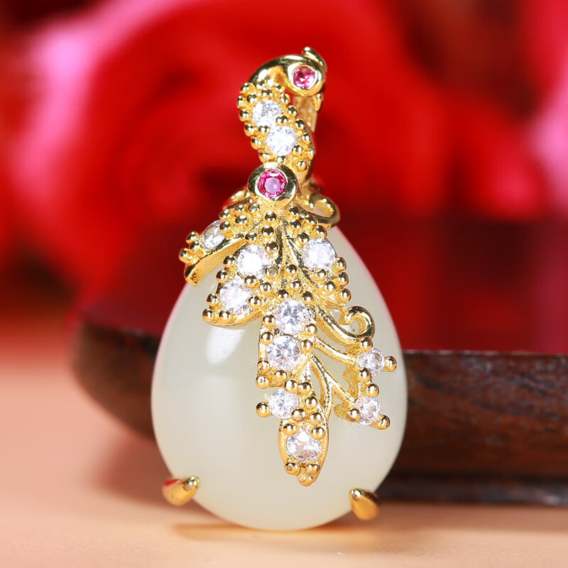 皇贵人【珠宝严选】和田玉羊脂玉凤凰吊坠玉坠 女士礼品 贵圈珠宝玉器