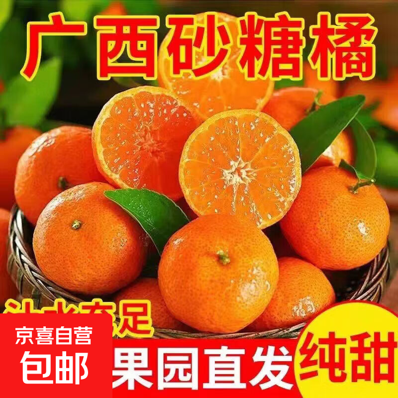 正宗广西桂林砂糖橘新鲜当季水果沙糖桔橘子薄皮少籽多汁砂糖桔 砂糖橘带箱5斤