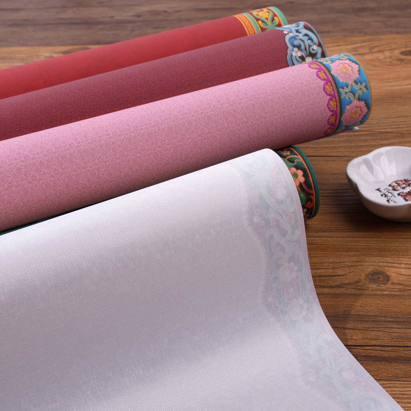 御品宣微喷绢布长卷 半生半熟10米长卷书法纸新中式中国风绢布国展创作可随意裁剪 鼎灰【30CM*10米】 2CM方格款1卷