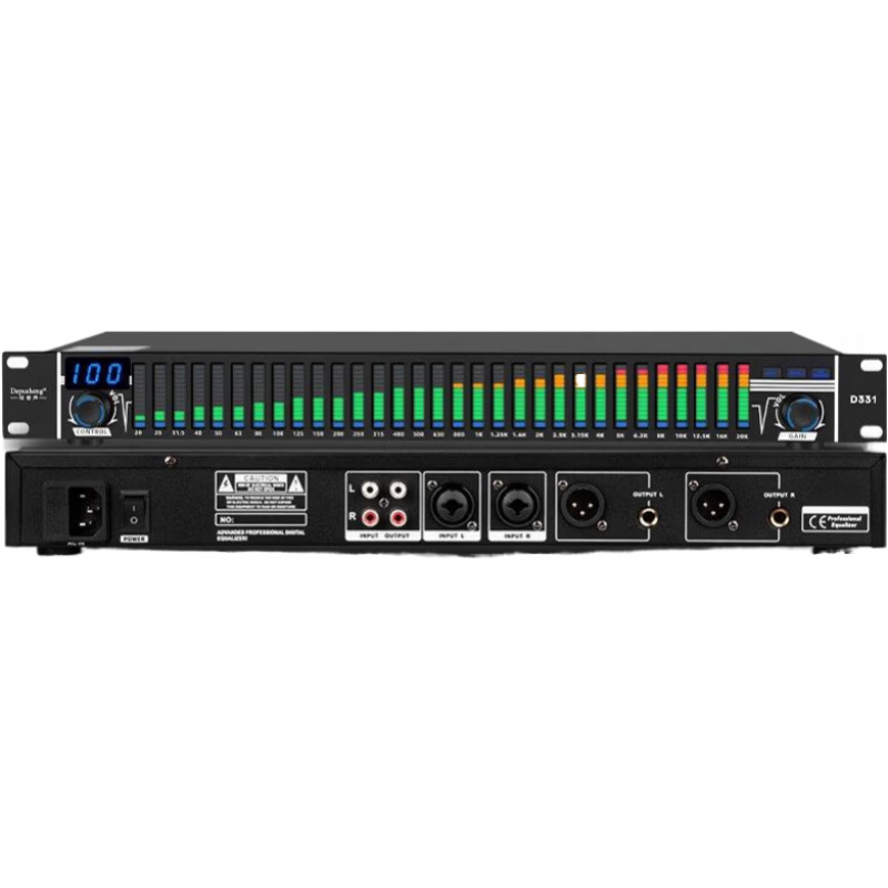 depusheng得普聲數(shù)字均衡器降噪家用K歌發(fā)燒KTV防嘯叫音頻處理舞臺 D331降噪數(shù)字均衡器