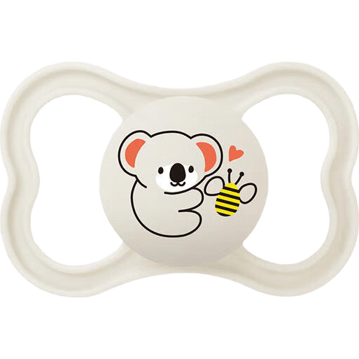 美安萌MAM supreme3段安撫奶嘴大寶寶大號(hào)18個(gè)月以上安睡型防齙牙超薄新 米色考拉蜜蜂 16個(gè)月以上 1只裝 日用無(wú)夜光