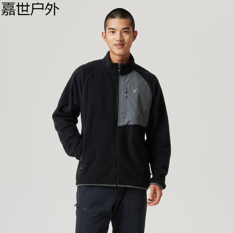 三夫户外（SANFO）丨隐者山之道 户外徒步登山男碧山二代抓绒衣防风透气 无月夜 M