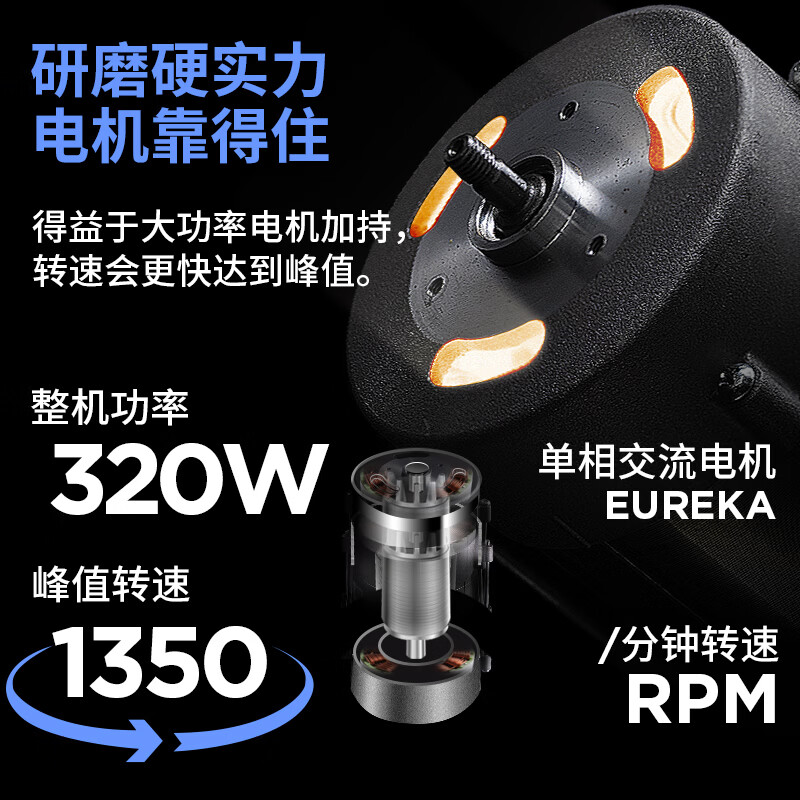 EUREKA商用电动磨豆机 FIRENZE65 意式磨咖啡豆咖啡粉平刀研磨机 FIRENZE65-白色