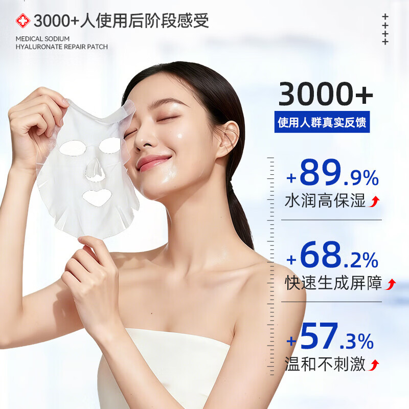 盛姿颖重组Ⅲ型胶原蛋白修护贴肌肤屏障注胶原深修护创面舒缓修护面膜 修护贴3盒15片装