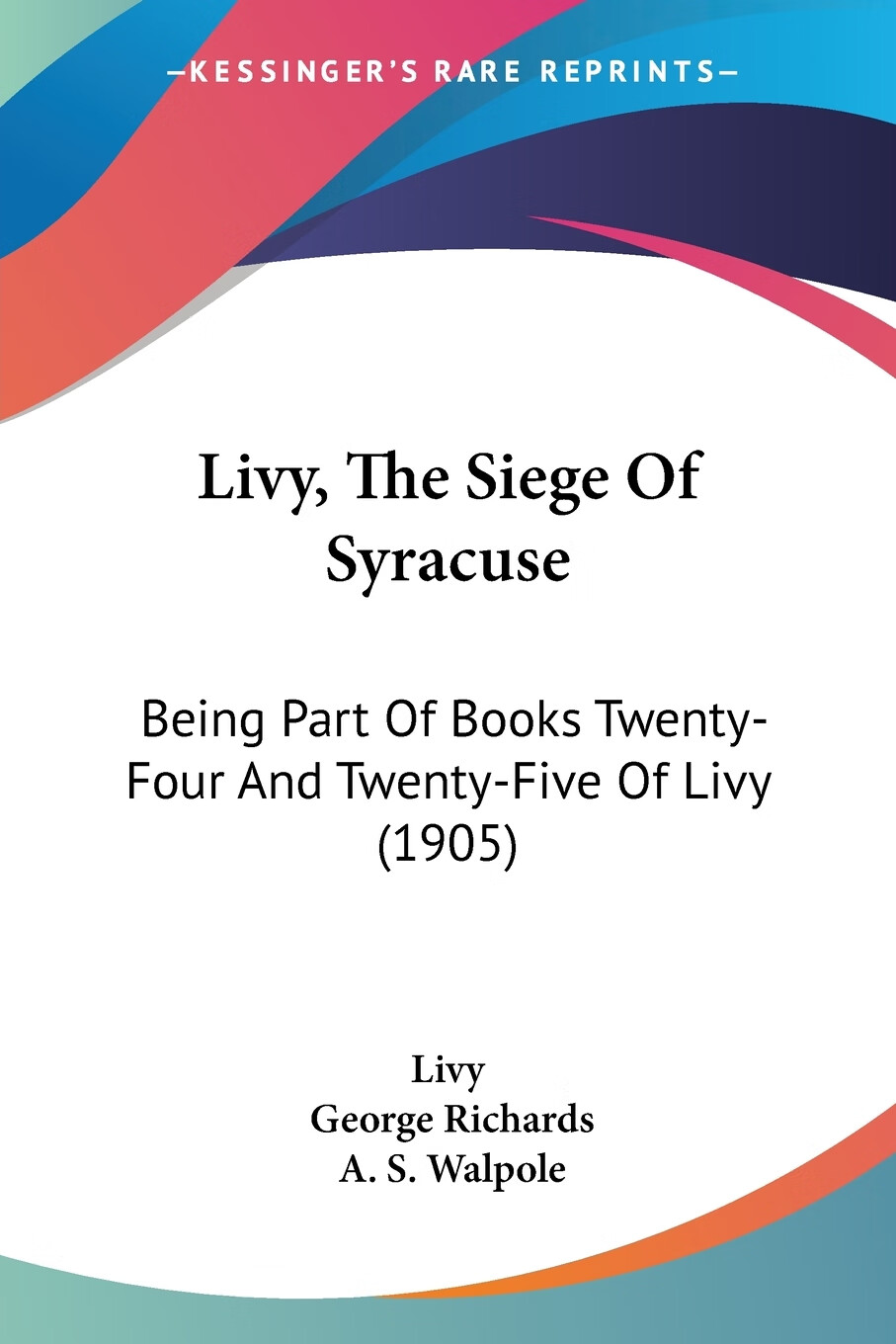 预售 按需印刷 livy, the siege of syracuse