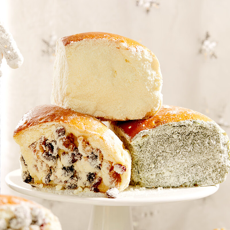 巧师傅原味芝心包早餐面包新鲜短保牛油果包代餐饱腹夹心软面包零食糕点 坚果味3个+原味1个+开心果味1个+牛油果味1个