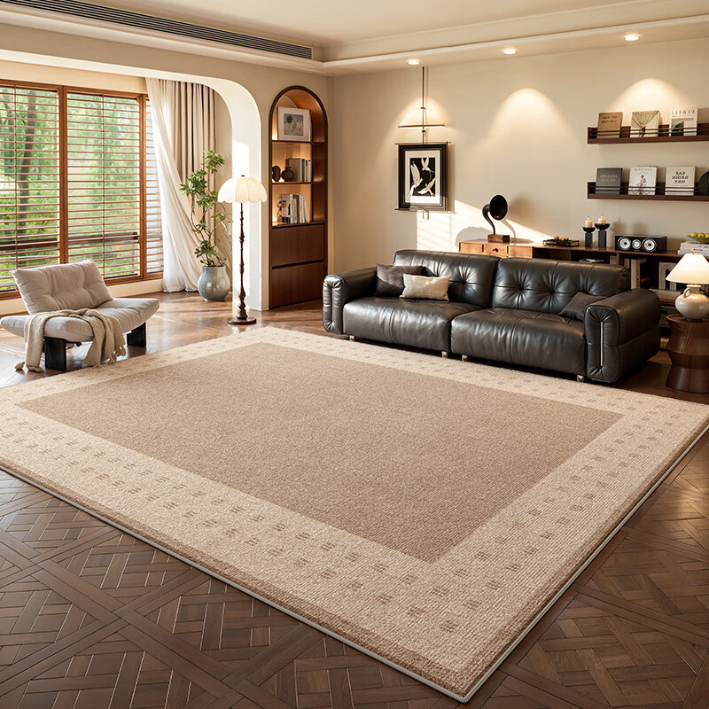 Y U-LIVE地毯客厅2026新款中古风复古高级感沙发家用免洗可擦卧室床边 S仿羊绒-野寻 140*200CM【细腻仿羊绒】
