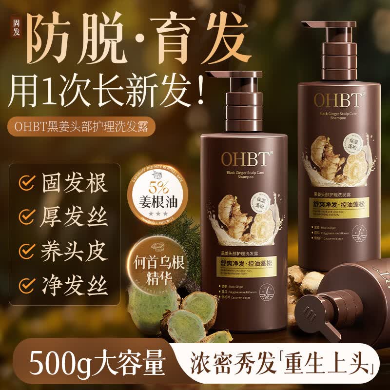 美跃诗家庭护理 生姜洗发水黑姜头部护理洗 1瓶