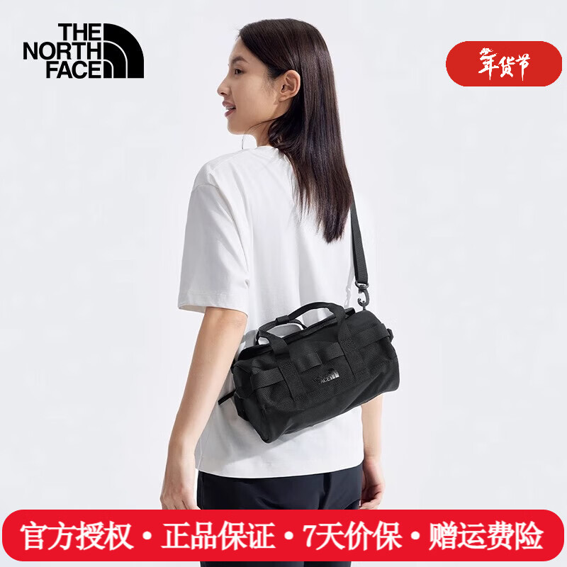 The North Face北面单肩包男女26新款户外运动轻巧便携斜挎包登山徒步休闲包5JYT 4H0/宇宙黑 6.1升/OS/255*140*140mm